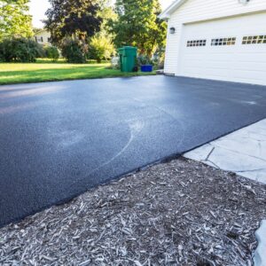 fresh asphalt driveway