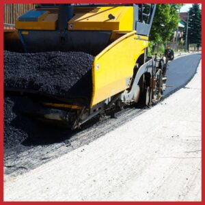 laying down asphalt