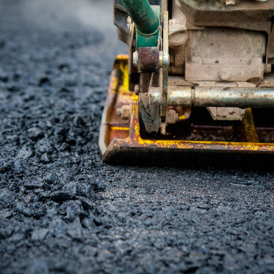 Asphalt paving.