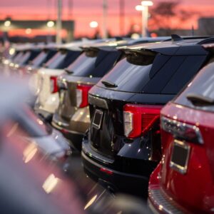 Parking lot cars.