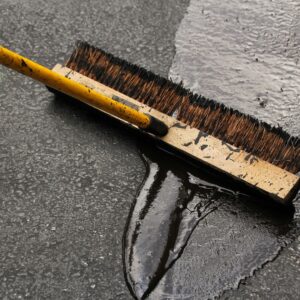 Fresh, dark-colored asphalt