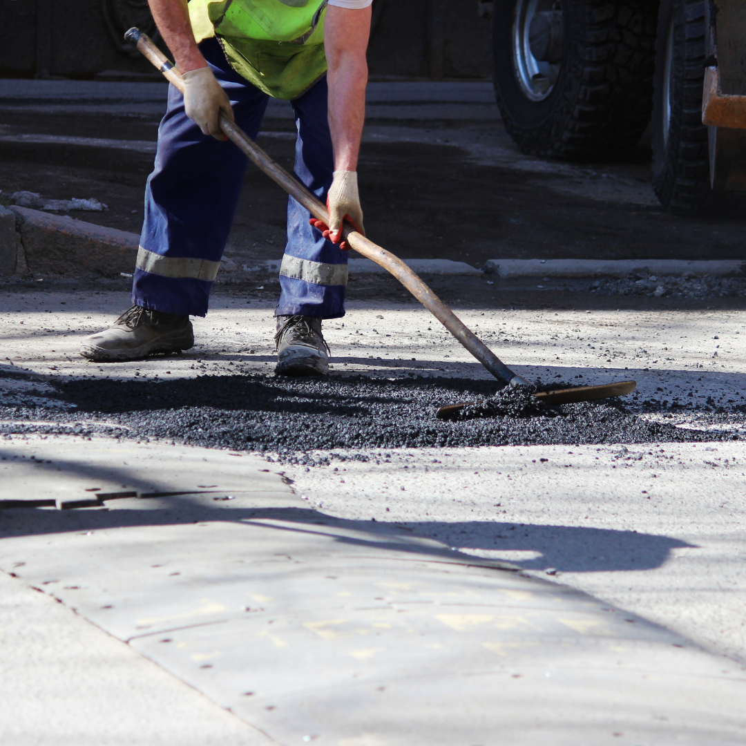 asphalt repair. 