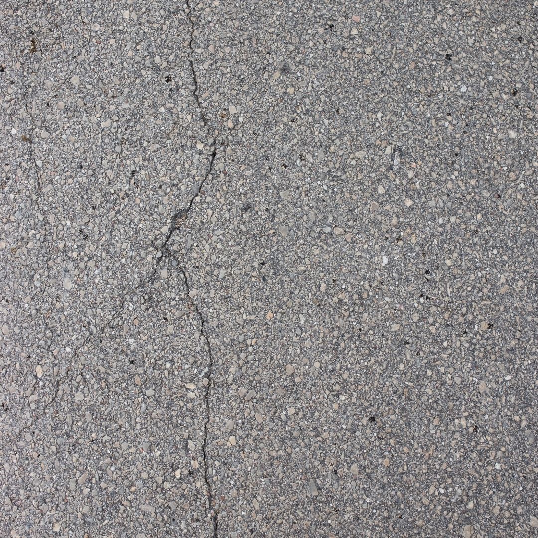 small crack in asphalt